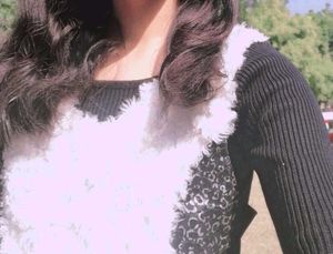 Black Dress with Faux Fur Detail