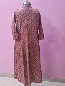 Printed Shirt Dress of maroon Ajrak
