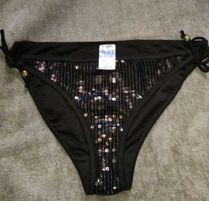 Black Sequin Bikini Bottom