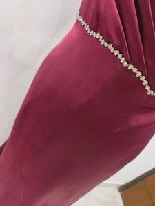 Elegant Maroon Evening Gown