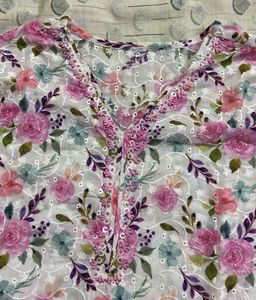 Floral Print Short Kurti