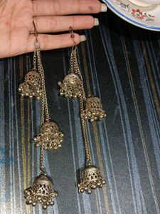 Silver Jhumka Earrings