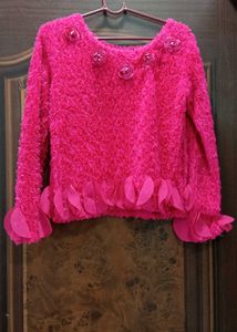 Pink Fuzzy Top