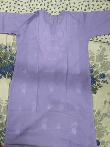 Lavender Embroidered Kurta