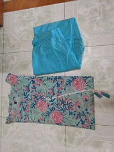 Mint Green Kurta Pant Coord Set