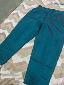Teal Embroidered Kurta and Pant