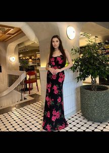 Floral Print Maxi Dress Size Xs