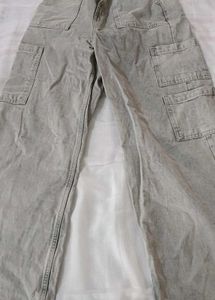 Jeans Wide Leg Cargo For Girls