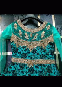 Elegant Teal Anarkali Dress