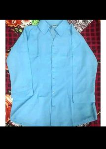Light Blue 3/4 Sleeve Blouse