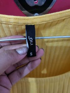 Yellow Ribbed Top