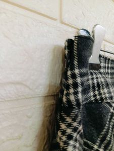 Plaid Mini Skirt with Buckle Detail