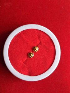 Gold Flower Stud Earrings