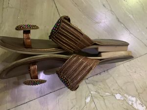Golden Flip flop Slipper