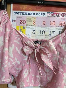 Floral Pink Crop Top