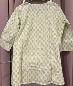 yellow short kurti