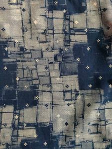 Blue Patterned Button-Down Shirt