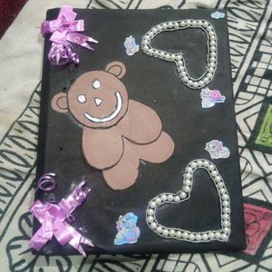 Handmade Scrapbook with Teddy Bear
