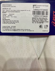 AsicsW NS Lace Bra- White