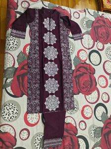 purple Kurta Set