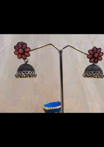 Oxidised Jhumka Earrings