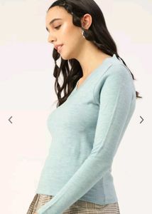 Dressberry Blue Solid Pullover