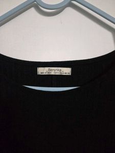 Black Ribbed Midi Dress bust 34-38