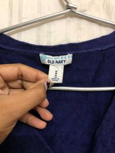 Old Navy Long Sleeve Blue Top