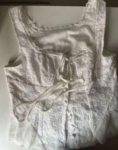 White Lace Cottagecore Tank Top