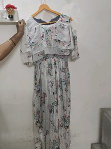 Floral Print Cold Shoulder Dress