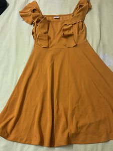 Mustard Ruffle Dress