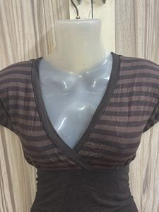 Striped V-Neck Top - Casual &amp; Stylish