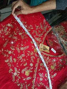 Red Embroidered Ethnic Gown Xl
