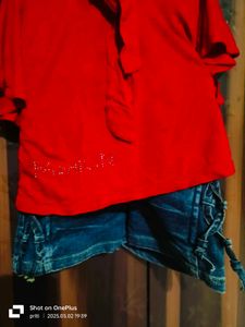 Baby Girls Top And Hot Pant Set