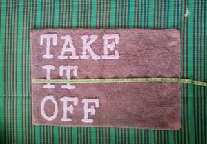 &#34;Take It Off&#34; Bath Mat