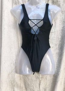 36119. Black One Piece Swimsuit