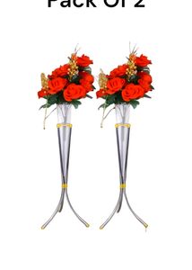 New Design Silver Vase Pack Of 2 Big Size