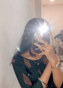 Stylish Dark Green Ethnic Kurti | Almost New | Per
