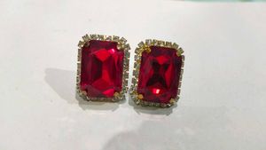 Ruby Red Statement Earrings