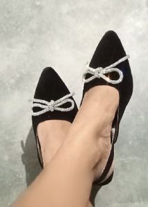 Elegant Bow Kitten Heels