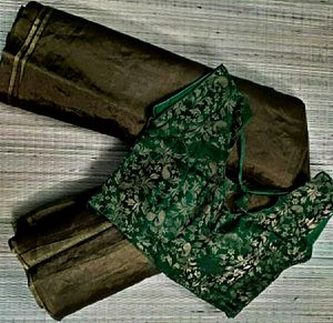 Copper Brown Color Tissue Saree.