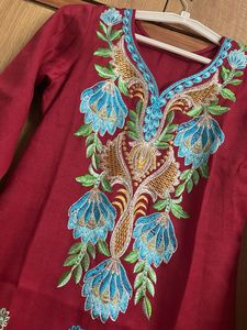 Embroidered Ready To Wear Kashmiri Salwar Suit