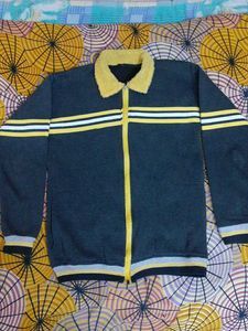 Striped Zip-Up Men / Women Winter Jacket