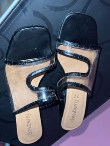 Dressberry Clear Strap Block Heels