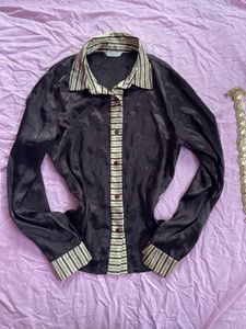 Silk Piratey Brown Shirt