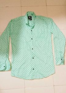 Mint Green Polka Dot Button-Down