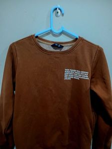 Brown Graphic Print Pullover