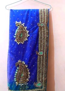 Blue Heavy Net Saree💙