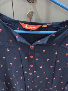 Navy Print Tunic