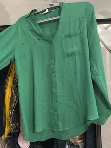 Green Button-Down Shirt